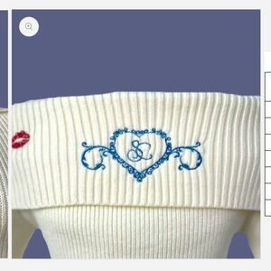 Sabrina Carpenter short n’sweet off-shoulder merch (Ari’s Embroidery Studio)